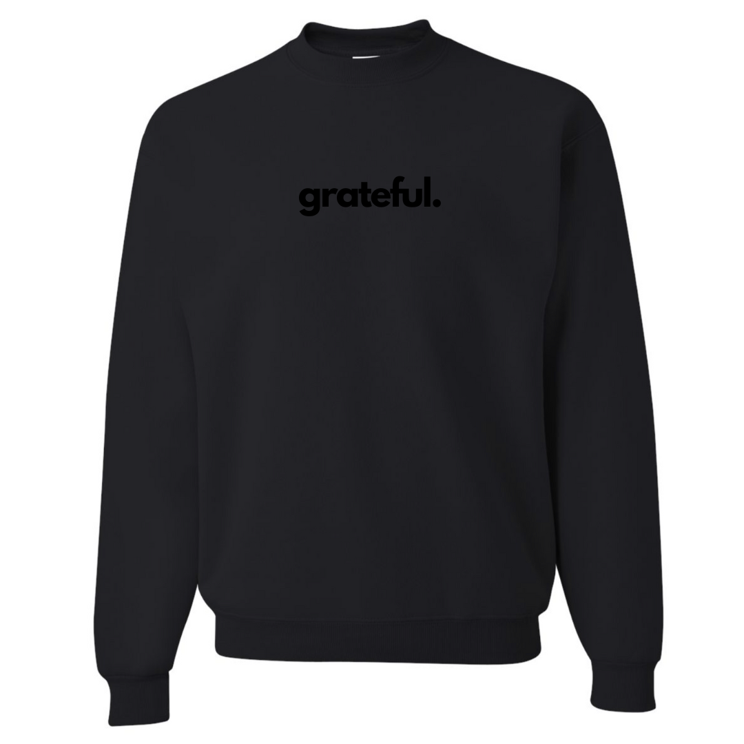 “GRATEFUL" UNISEX SWEATSHIRT-BLACK
